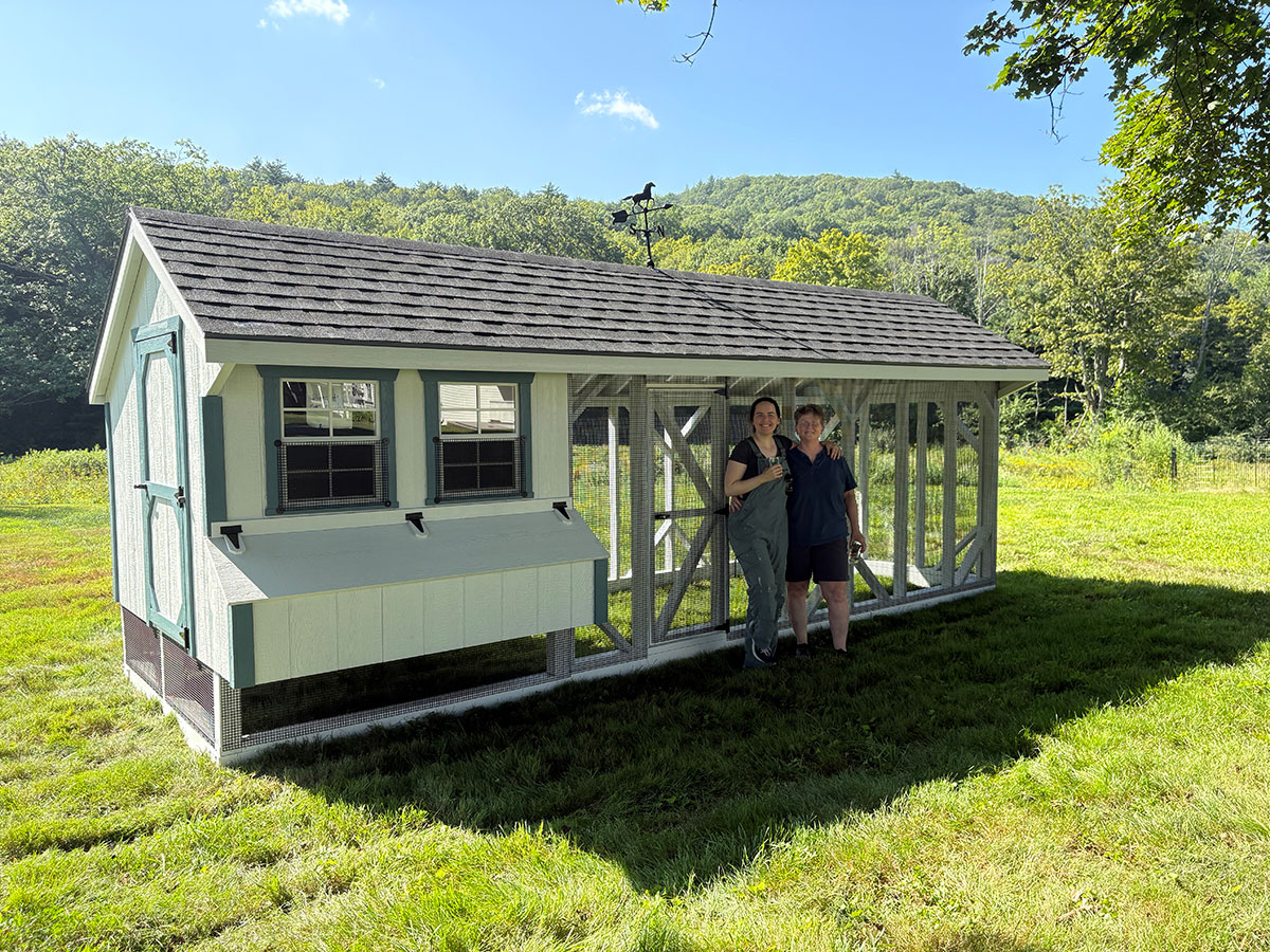Combo chicken coop on delivery day