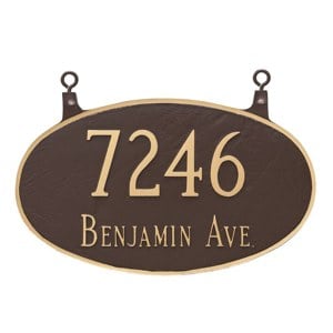 Large Oval personalized address sign