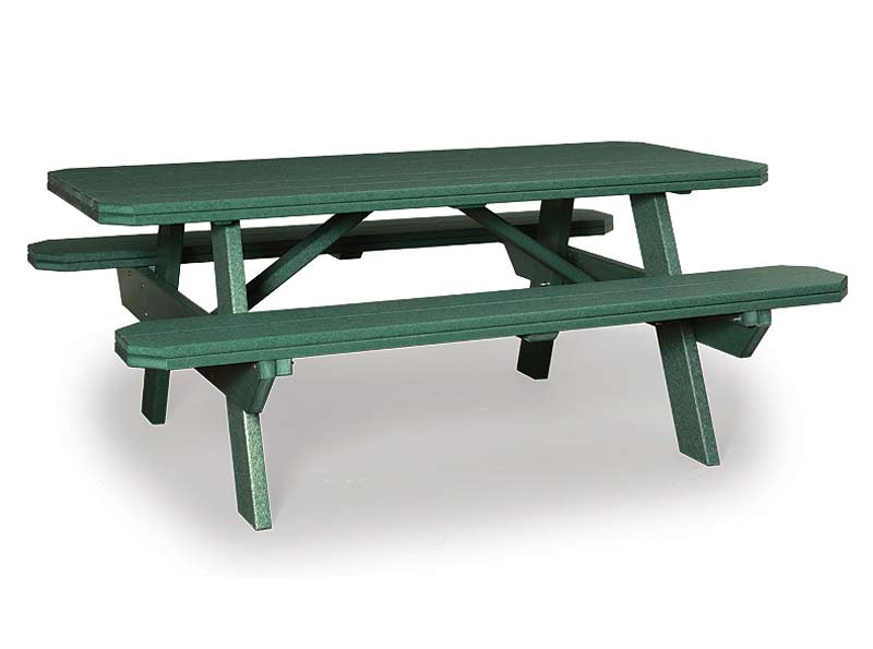 3x6 Poly Picnic Table with Benches