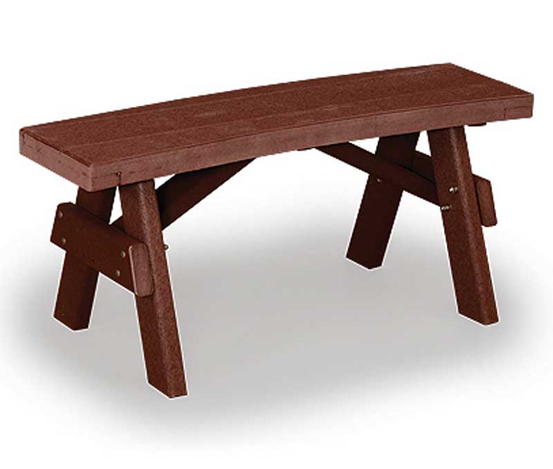 40" Curved Garden Backless Bench