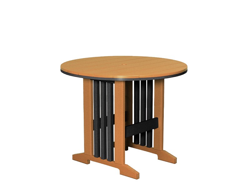 Amish Poly Keystone Round Patio Counter Table