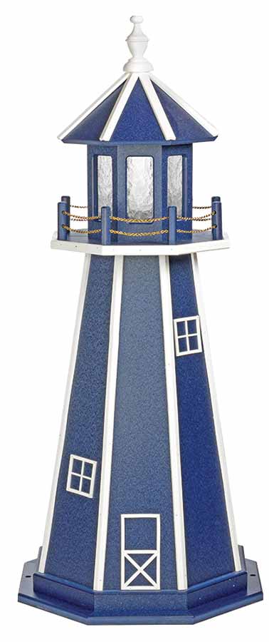 Standard Amish lighthouse in patriot blue and white