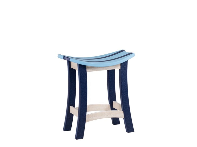 Amish Poly Wave Surfboard Patio Counter Stool