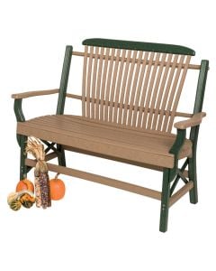 Amish Poly Bentwood Garden Bench