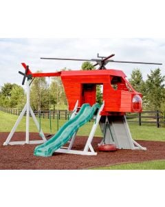 Amish Made Red Helicopter Playground Set
