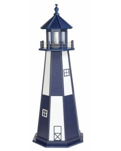 Amish Poly Cape Henry Garden Lighthouse - Patriot Blue and White