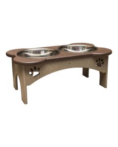 Amish Made 8in Elevated Dog Bowl Feeder Tray