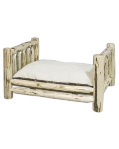 Amish Large Log Pet Bed - Varnished