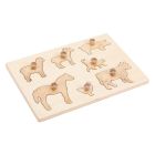 Amish Made Wooden Farm Animal Puzzle Board