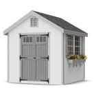 Amish Made Colonial Williamsburg Garden Shed Kit - White