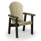 Amish Great Bay Polywood Dining Chair - Weatherwood on Black