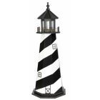 Amish Wooden Cape Hatteras Lighthouse - Black and White