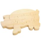 Amish Made Wooden Jake’s Jigsaw Puzzles - Pig
