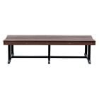 Amish Made Poly Heritage 68in Patio Bench - Tudor Brown on Black
