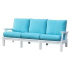 Amish Made Poly Heritage Deep Seating Sofa - White with Aruba Cushions