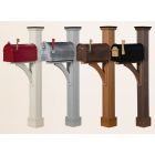 Amish Made Santa Fe Poly Woodgrain Mailbox Post