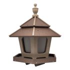 Amish Poly 3 Compartment Gazebo Bird Feeder - Cherrywood and White
