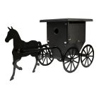 Amish Poly Buggy Hanging Wren House - Black