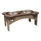 Amish Made 8in Elevated Dog Bowl Feeder Tray