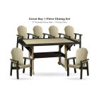 Amish Poly Great Bay 7-Piece Patio Dining Set - table and 6 dining chairs