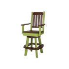Amish Poly Keystone Swivel Patio Bar Chair
