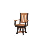 Amish Poly Keystone Swivel Patio Dining Chair