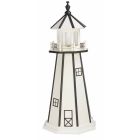 Amish Poly Lighthouse - White with Black Trim