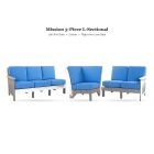 Amish Poly Mission 3-Piece L-Sectional - Left Arm Sofa and Corner and Right Arm Love Seat