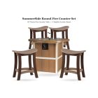 Amish Poly SummerSide 5-Piece Round Fire Counter Set
