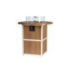 Amish Poly SummerSide Round Patio Fire Bar Table