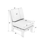 Amish Poly Van Buren Sectional Armless Center Chair dimensions