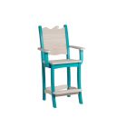 Amish Poly Wave Patio Bar Arm Chair