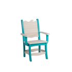 Amish Poly Wave Patio Dining Arm Chair