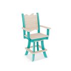 Amish Poly Wave Swivel Patio Bar Chair