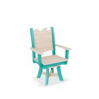 Amish Poly Wave Swivel Patio Dining Chair