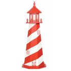 Amish Wooden Cape Hatteras Lighthouse - Red and White