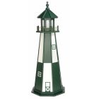 Amish Wooden Cape Henry Lighthouse - Hunter Green and White