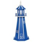 Amish Wooden Painted Lighthouse - Belmont Blue and White