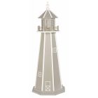 Amish Wooden Painted Lighthouse - Cape Cod Gray and White
