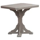 Polywood Patio Bar Table Shown in Weathered Wood