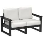Lanai Deep Seating Loveseat - Black frame, Canvas cushions