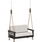Lanai Deep Seating Loveseat Swing - Black frame, Canvas cushions