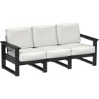 Lanai Deep Seating Sofa - Black frame, Canvas cushions
