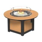 Amish Poly Lumin 46" Round Fire Pit in Cedar & Black