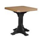 Polywood Patio Bar Table Shown in Weathered Wood