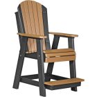 Amish Made Poly Adirondack Balcony Chair Cedar on Black