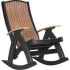 Amish Poly Comfort Porch Rocker - Weatherwood and Brown
