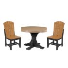 Amish Poly Adirondack 4' Round Dining Set (5-Piece)
