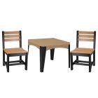 Amish Poly Island 44" Square Dining Set (5-Piece)