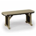 Mission DIning Bench in Weatherwood on Black